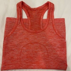 lululemon tank, size 2, orange